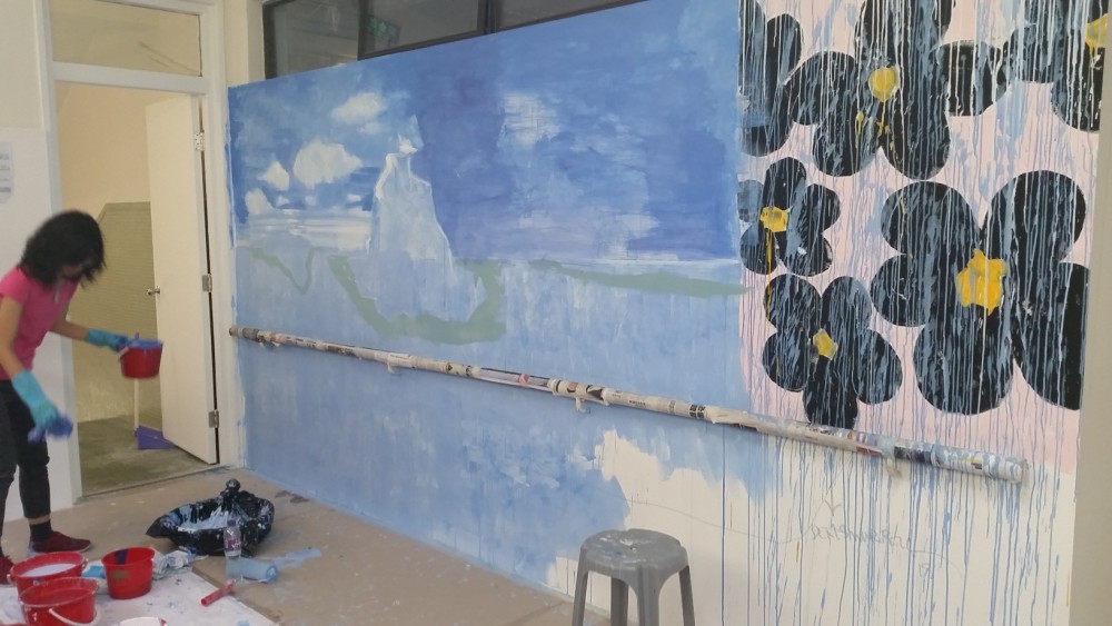 《拥抱艺术2015》墙壁画的创作 第四天 (待续）