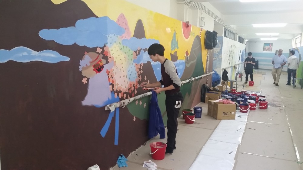 《拥抱艺术2015》墙壁画的创作 第四天 (待续）